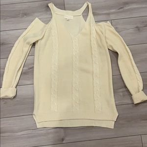 LimeLush Boutique Cold Shoulder Sweater